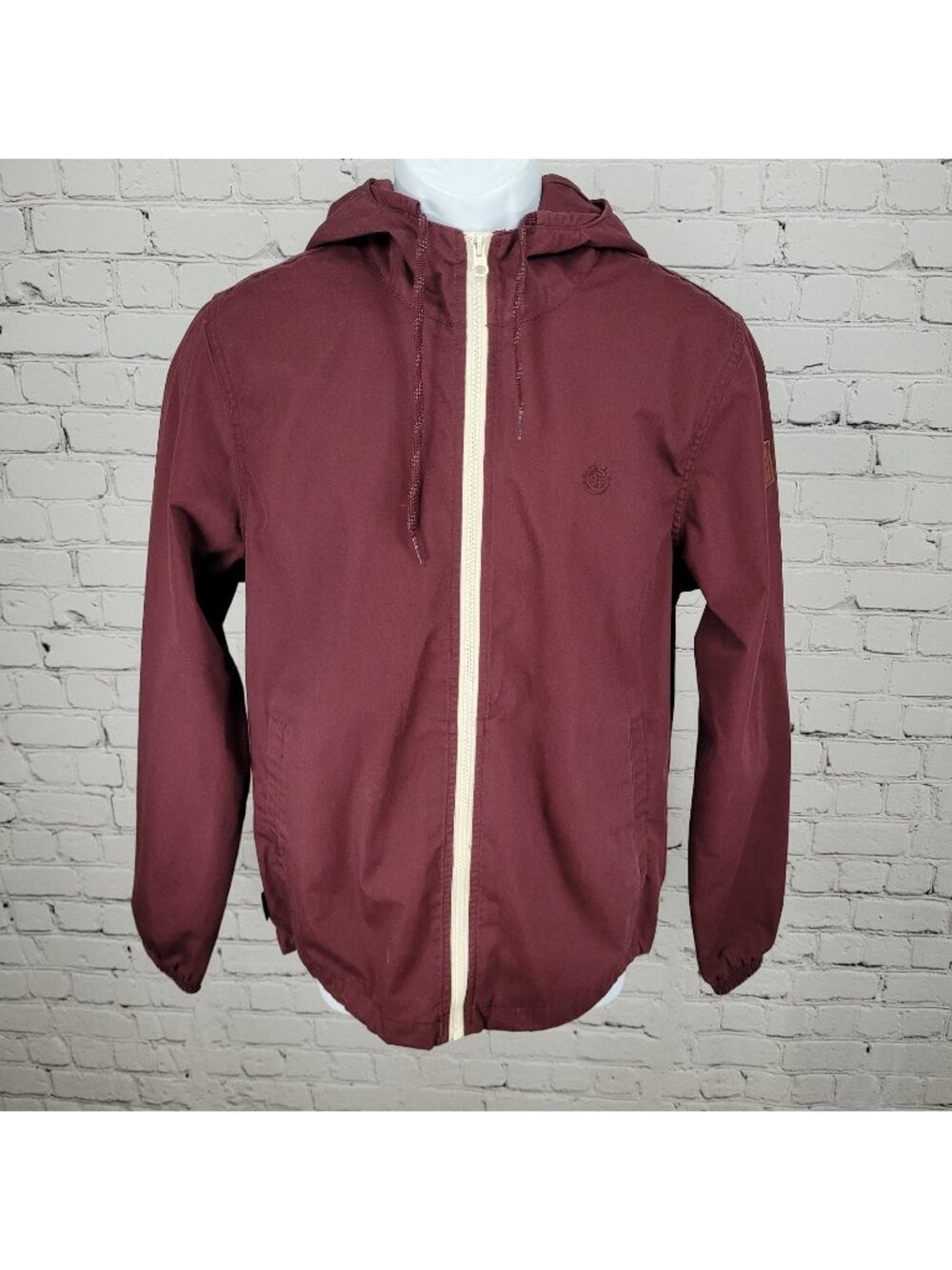 Element Wolfeboro Collection Deep Red Full Zip Hooded Jacket Size Small S